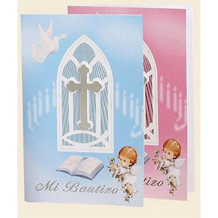 pink mi bautizo spanish baptism 10 invitations with envelopes