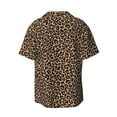 thumbnail image 7 of Kdxio Men's Hawaiian Shirt for Men Short Sleeve Shirt Brown Leopard Summer Casual Holiday Beach Button Down T-Shirts, 7 of 7