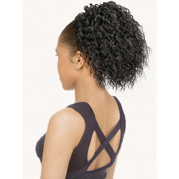 New Born Free Synthetic Drawstring Ponytail - 0383 BERRY (1B)