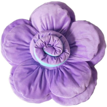 Large Flower Plush Pillow, Purple - Walmart.com