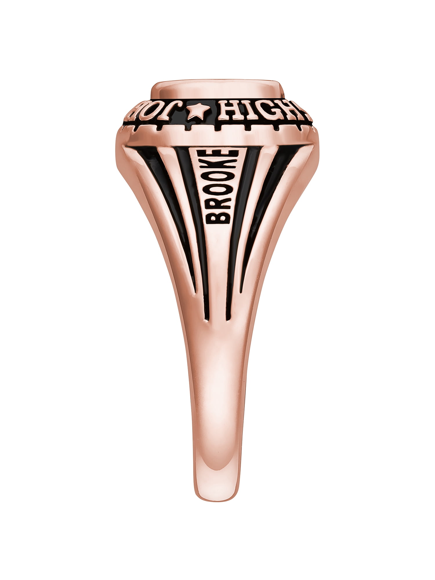 Order Now for 2025 Graduation, Freestyle Women's 14K Rose Gold over Sterling Classic Class Ring, Personalized, High School or College Graduation
