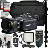 Ultimaxx Essential Canon XA60 Camcorder Bundle (PAL) - Includes: 2x 64GB Ultra Memory Cards, Ultra-Bright LED Light Kit, Spare Battery & Much More (23pc Bundle)