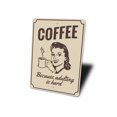 thumbnail image 4 of Witty Coffee Novelty Sign, Metal Wall Decor - 10x14 inches, 4 of 4