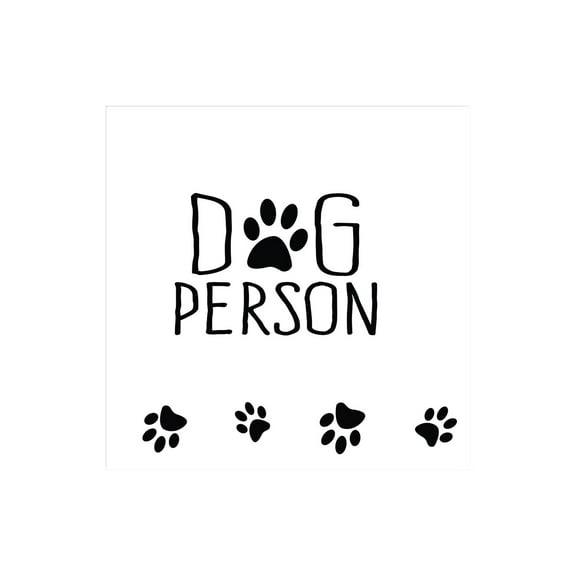 Dog Person Black Dog Pawprints 12 x 12 Wood Wall Sign Plaque