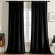 thumbnail image 1 of Cortinas Joydeco de terciopelo negro de 244 cm de longitud, 2 paneles de 52 x 244 cm, 1 of 8