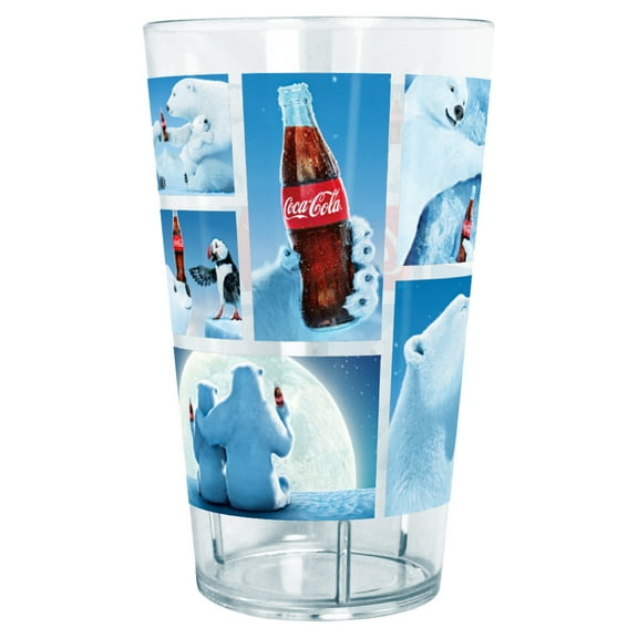 Coca Cola Christmas Classic Polar Bear Scenes Tritan Drinking Cup Clear 24 oz.