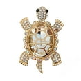 thumbnail image 2 of Soumake Women Turtle Brooch Rhinestone Anti-Slip Faux Crystal Wear-Resistant Suit Coat Collar Hat Scarf Decoration Clothes Pin Prom Party Garment Jewelry, 2 of 8