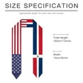 thumbnail image 5 of Dominican Republic & USA United States Flag Shawl Sash Stole Graduation Shawls Wraps Scraf For International Study, 5 of 5