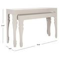 SAFAVIEH Beth French Leg Lacquer Stacking Console Table Taupe