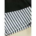 thumbnail image 7 of Suealasg 2Pcs Toddler Kids Boy Clothes 1T 2T 3T 4T Infant Short Sleeve Striped Print T-Shirt Tops +Elastic Shorts Set Baby Boy Summer Casual Outfits, 7 of 7