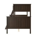 thumbnail image 4 of Linon Tilda Twin over Full Bunk Bed with Top Guard Rails in Walnut Wood, 4 of 8