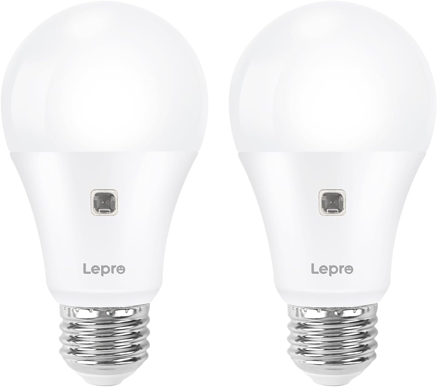 FEFEFW-Dusk to Dawn Light Bulbs Outdoor Lighting, Auto On/Off, Light Sensor LED Bulbs, 60 Watt Equivalent, Non-Dimmable, A19 E26 Medium Screw Base, 9W 806 Lumens, Soft White, Pack of 2