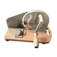 thumbnail image 3 of Rebanadora de pan manual con manivela para uso comercial doméstico. Diseño clásico de hoja dentada para uso casero. Grosor ajustable. Beige, 3 of 8