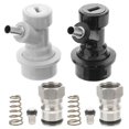 TUMALL 2 Sets Stainless Steel Barrel Valve Beer Keg Coupler Spigot Tap