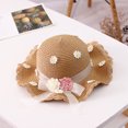 thumbnail image 4 of SPRING PARK Girl Bow Sun Hat Sunhat Bag Beach Wide Brim Straw Women Adjustable Floppy Summer, 4 of 4