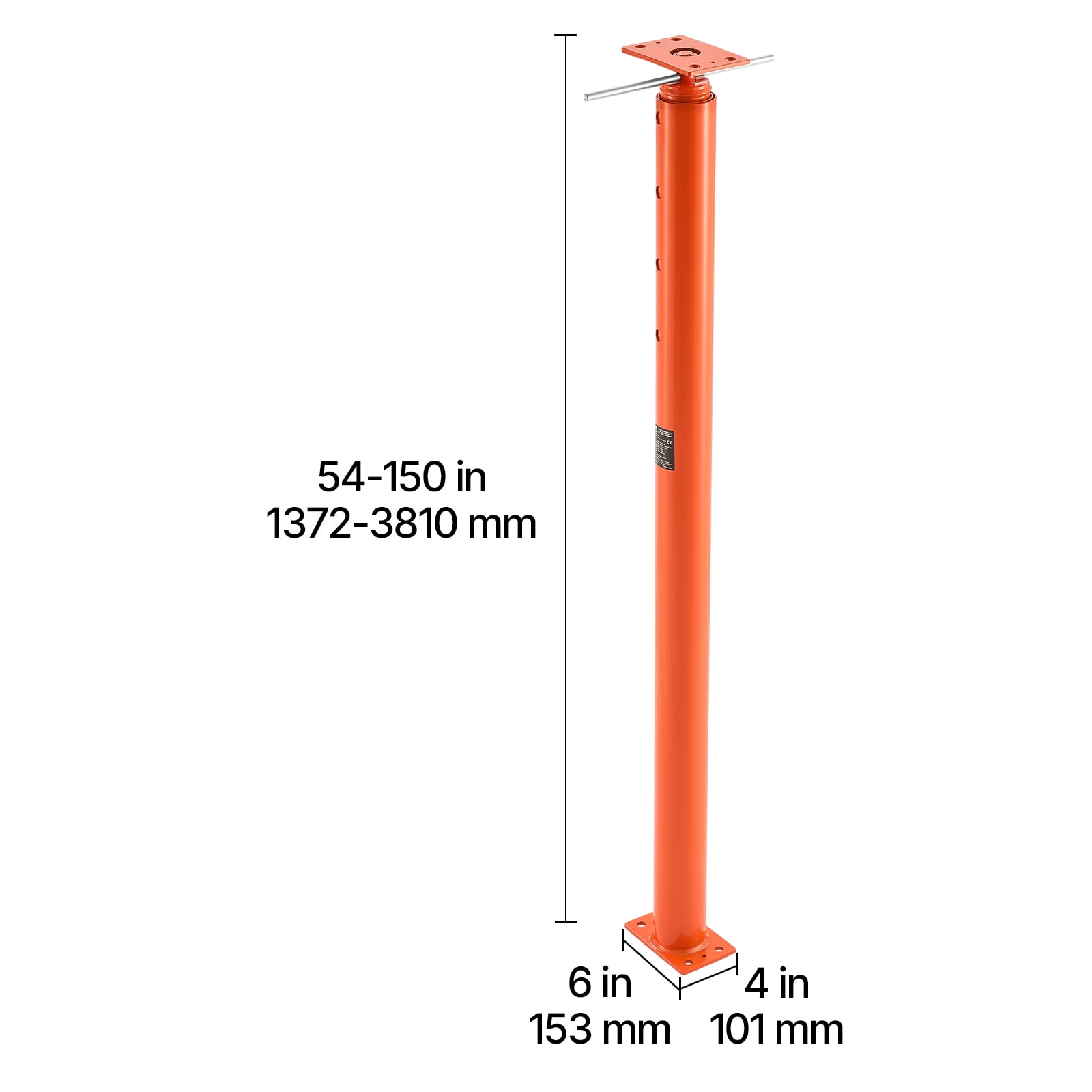 VEVOR House Floor Jacks, 2 Pack 54-150 Inch Height Range, 11200 lbs Max Load Capacity, Adjustable Support Beam Basement Jack Post Pole for Leveling, Lift Steel Telescoping Post for Temporary Support
