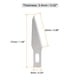 thumbnail image 2 of Cuchillas de cuchillo Exacto Uxcell #11 Cuchillas de hobby Recargas de cuchilla Exacto 100 paquetes, 2 of 7