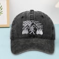 thumbnail image 4 of Gorra divertida ajustable lavada y bordada para hombre y mujer, gorra de béisbol bordada, color negro, talla única, 4 of 4