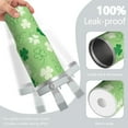 thumbnail image 3 of 1pc Shamrock 30oz Tumbler with Straw & Handle - Insulated Stainless Steel Cup | Holiday Gift for Man Women (Christmas, Valentine's, Birthday), 3 of 7