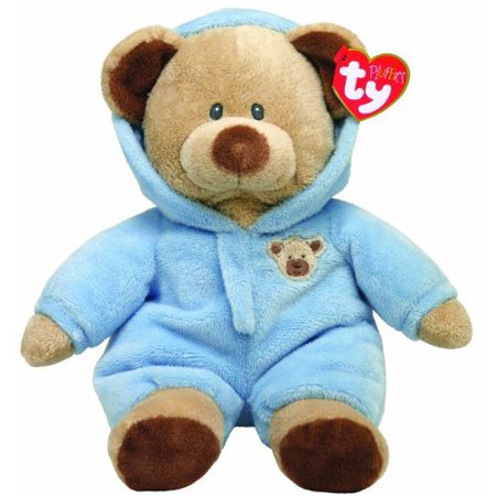 Blue Bear Stuffed Animal - New Ty Pluffies Pj Bear Blue Plush Stuffed Animal 10