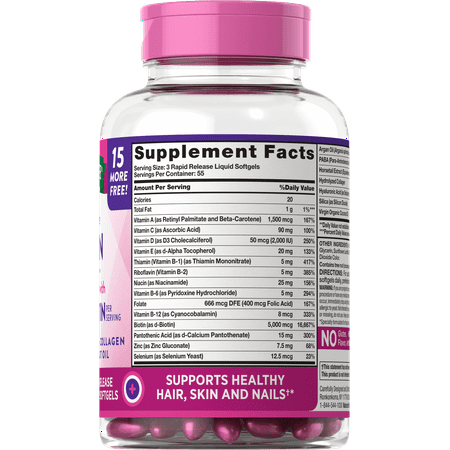 Nature's Truth Hair Skin & Nails Lactose Free Biotin 500mcg, 165ct, 6-Pack