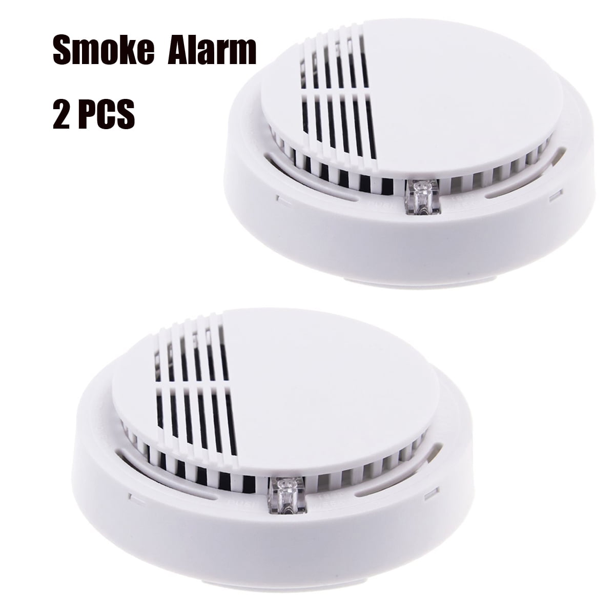 2pcs Smoke Alarm Detector 85dB/m Beeping With Fire Alarm Warning and