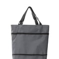 thumbnail image 2 of Carrito plegable reutilizable bolsa de compras impermeable carrito plegable con asa y ruedas para viajar juego Picnic lavandería equipaje - Gris Baoblaze Carrito de compras plegable, 2 of 8