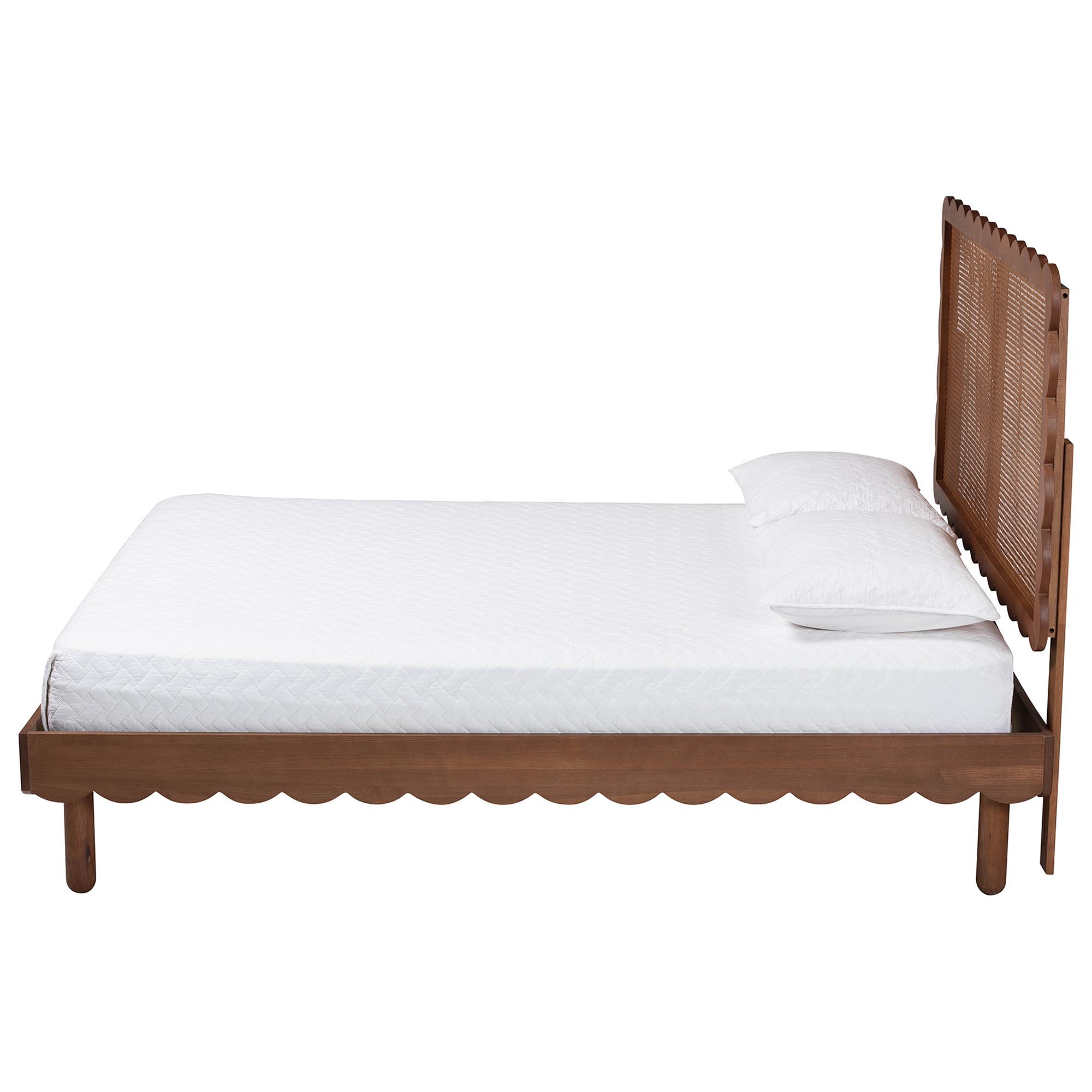 Baxton Studio Orianthe Modern Platform Bed, Queen, Walnut Brown