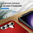 thumbnail image 2 of Casetego for Samsung Galaxy S23 FE 5G Case,Military Grade Rugged Armor Shockproof Heavy Duty Protective Cover for Samsung S23 FE Magnetic Ring Kickstand Phone Case,Red, 2 of 8