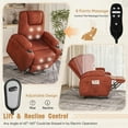 thumbnail image 4 of Homall Power Lift Recliner Chair Massage Designed Leathaire Fabric Single Sofa Specifically for Nursing,Brown, 4 of 7