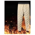 thumbnail image 4 of Men's Thermal Winter Pants with Lining - Heavy-Duty Thickened Trousers, Elastic Waist & Pockets, Belt Compatible (No-Stretch Fit) for Skiing, Snowboarding, Outdoor Activities - Hand Washable Fabric, 4 of 8