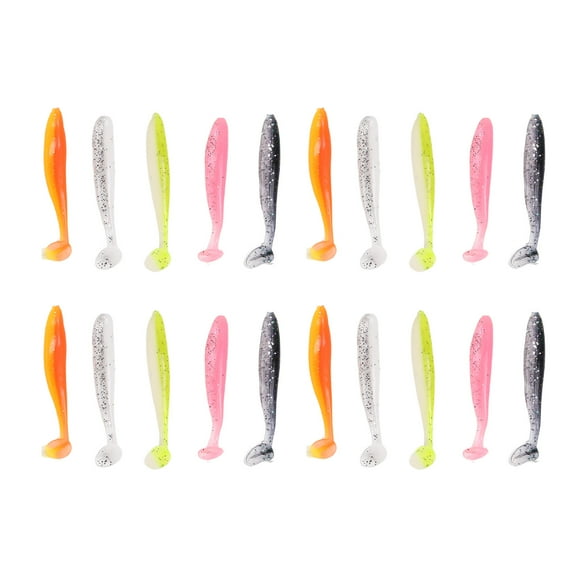 Soft Fishing Baits100pcs Soft Fishing Lures Paddle Tail Swimbaits Soft Swimbaits Compact and Lightweight
