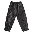thumbnail image 5 of Womens Retro Literary Solid Color Down Pants With  Checkered Line And Disc Buckle Windproof Warm Casual Pants, 5 of 5