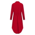 thumbnail image 6 of Arlun Linen Shirt Dresses for Women Button down Drawstring Elastic Waist Long Sleeve Causal Dress Plain Long Maxi Dresses 2026 Trendy Spring Outfits Red M, 6 of 6