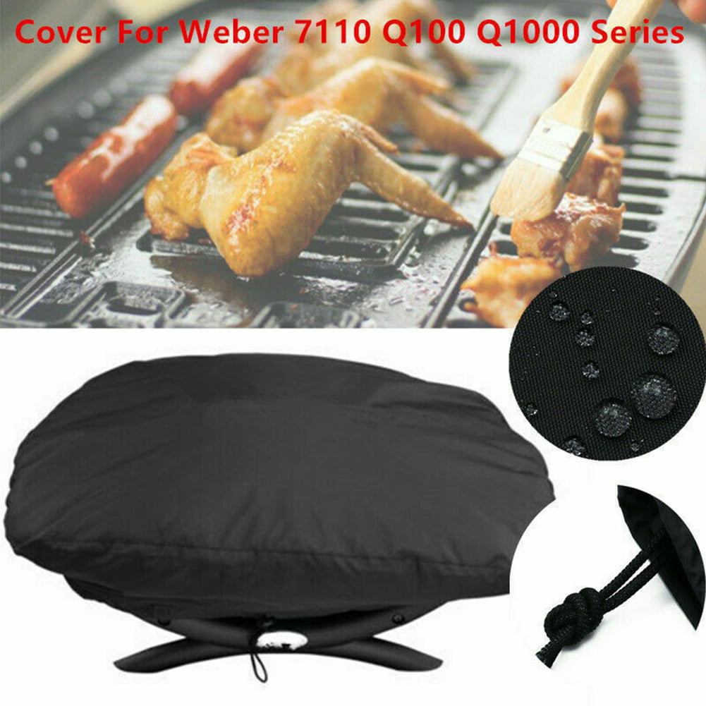 BBQ Stove Grill Cover UV Resistant Fit for Weber 7110 Q100 Q1000 Accessories