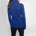 thumbnail image 6 of Women Casual Solid Blouse Long Sleeve Pullover Turtleneck Zipper Sweatshirt Tops Womens Oversized Long Sleeve Top 2XL, 6 of 8