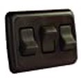 thumbnail image 2 of JR Multi Purpose Switch 12155 Triple Switch; Single Pole Single Throw SPST; Rocker; 1.625 Inch x 3.625 Inch Cutout; Non-Lighted; Brown, 2 of 2