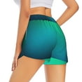 thumbnail image 3 of Haiem Green Turquoise Teal Women's 2 in 1 Running Shorts - Lightweight Athletic Workout Gym Yoga Breathable Sports Shorts Liner with Phone Pockets-X-Large, 3 of 9