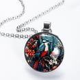 thumbnail image 2 of Woodpecker Women's Circular Glass Pendant Necklace, 2 of 5