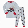 thumbnail image 3 of KPOPLK 2-8 Years Toddler Boy 2 Pcs Pjs Fall Boy Long Sleeve Cotton Graphic Tee Top and Pants Sleepwear Outfit Set,Size 4-5 Years, 3 of 9