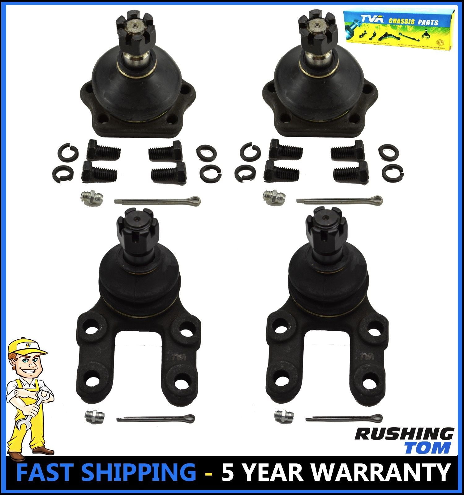 4Pc Front Upper & Lower Ball Joint Kit Fit 8397 Nissan Pathfinder 720