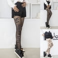 thumbnail image 2 of Collants pour Femmes Imprimés Lettres Collants d'Été Transparents, 2 of 10