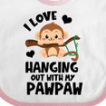 thumbnail image 4 of Inktastic Monkey I Love Hanging out with My Pawpaw Boys or Girls Baby Bib, 4 of 4