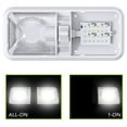 thumbnail image 6 of Leisure LED RV LED Ceiling Double Dome Light Fixture with ON/OFF Switch Interior Lighting for Car/RV/Trailer/Camper/Boat DC 12V Natural White 4000-4500K 48X2835SMD (Natural White 4000-4500K, 1), 6 of 9