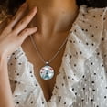 thumbnail image 3 of Eiffel Tower Stunning Glass Circular Pendant Necklace - Fashionable and Elegant Necklaces for Women, 3 of 5