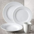 thumbnail image 2 of European White Rim Dinnerware 4-Piece Set For 1, 2 of 3
