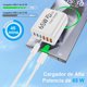 thumbnail image 4 of 65W Cargador Carga Rapida, Cargador USB C con 6 Puertos de Carga PD25W+PD10W, Compatible con iPad Pro, iPhone17/16/15/14/13/12/11Pro, Galaxy S25, S24, S23, S22, S21Ultra, Google Pixel 8, 7 ,6 (65W), 4 of 5