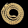 thumbnail image 3 of Dainty Gold Necklace For Women 14K Gold Rope 2/3/4/5/6/7MM Chain 18-24" Unisex Gold Plated Necklace Gifts For Women, 3 of 13