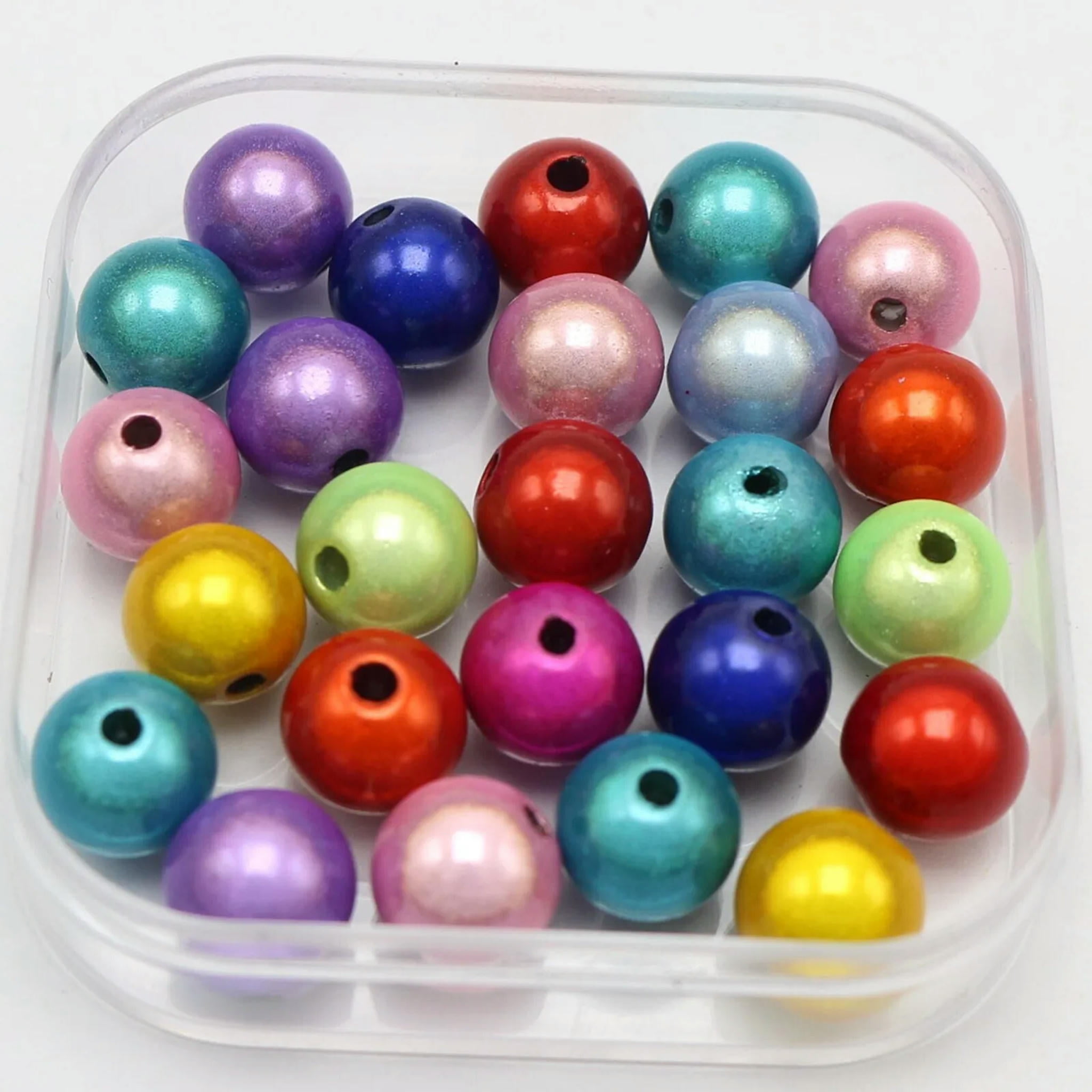 U8MO 250 Mixed Color 3D Illusion Acrylic Miracle beads 10mm Spacer Beads
