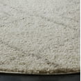 thumbnail image 3 of SAFAVIEH Arizona Basil Geometric Diamonds Shag Area Rug, Ivory/Beige, 5'1" x 5'1" Round, 3 of 6